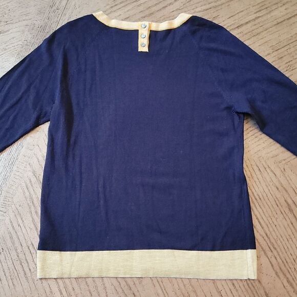 Tommy Hilfiger size L navy top 💙💛 - Picture 6 of 9
